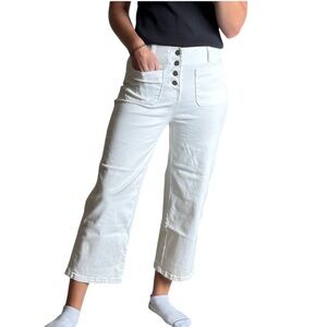 NWOT White High-Waisted Cropped Women Jeans